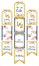 Half Birthday Boys Theme Birthday Paper Door Banner/ Wall Decoration.