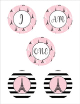 Paris Theme  "I Am One" Birthday Banner for Decoration