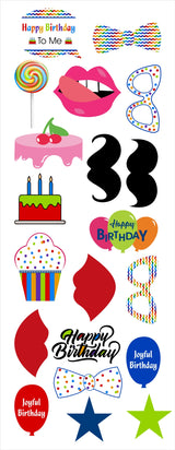 Joyful Party Birthday Party Photo Booth Props Kit