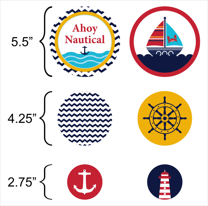 Nautical Ahoy Birthday Party Table Confetti