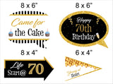 70th Theme Birthday Party Photo Booth Props Kit