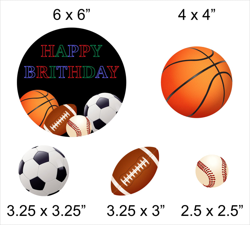 Sports Theme Birthday Party Cake Topper /Cake Decoration Kit