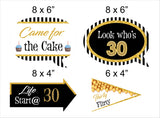 30th Theme Birthday Party Photo Booth Props Kit