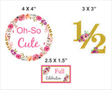 Half Birthday Girls Birthday Party Cupcake Toppers for Decoration