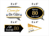 80th Theme Birthday Party Photo Booth Props Kit