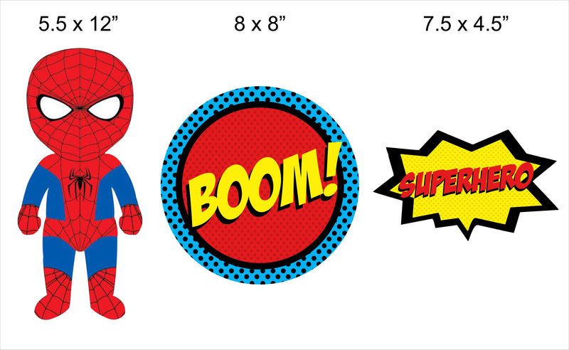 Super Hero Theme Birthday Party Table Toppers for Decoration