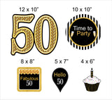 50th Birthday Party Theme Hanging Set for Decoration