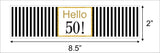 50th Birthday Theme Water Bottle Labels