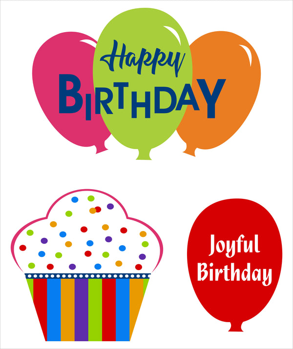 Joyful Theme Birthday Party Table Toppers for Decoration