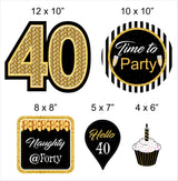 40th Birthday Party Theme Hanging Set for Decoration