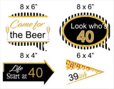 40th Theme Birthday Party Photo Booth Props Kit