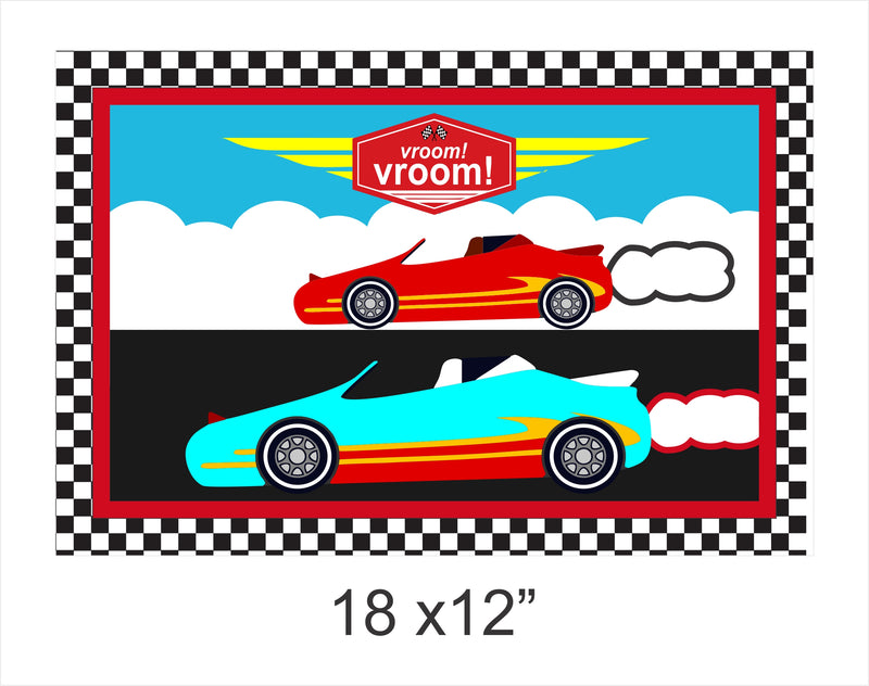 Racing Car Birthday Table Mats for Decoration