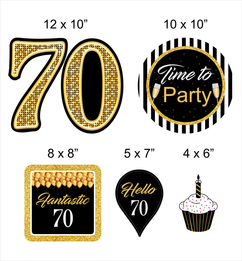 70th Birthday Party Theme Hanging Set for Decoration