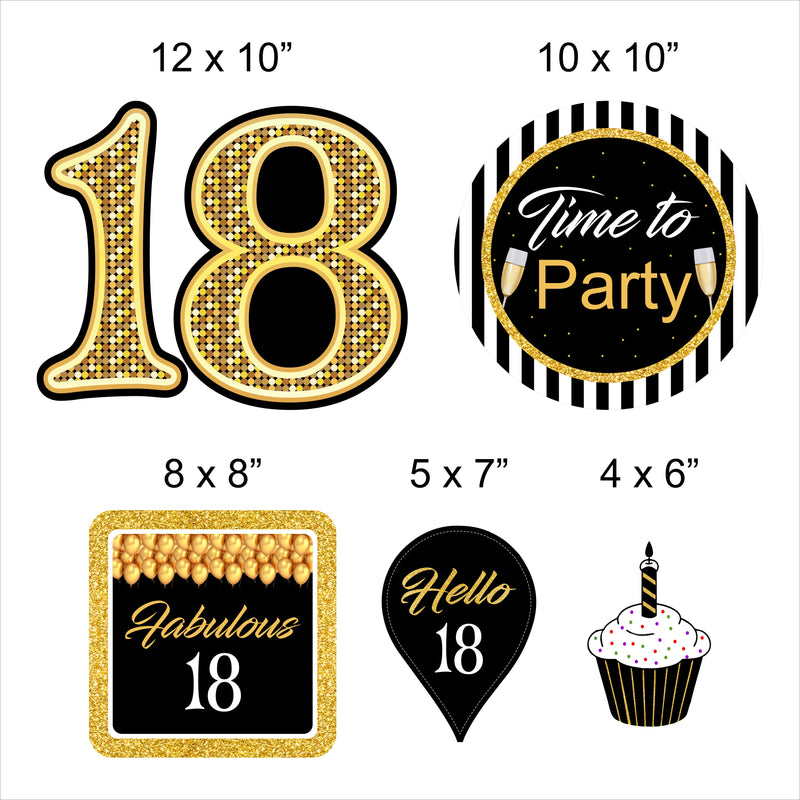 18th Birthday Party Theme Hanging Set for Decoration