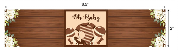 "Oh Baby" Theme Baby Shower Party Water Bottle Labels