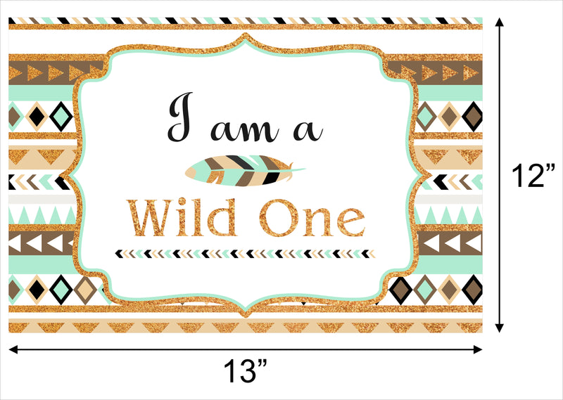 Wild One Theme Birthday Table Mats for Decoration