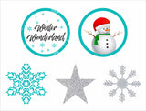 Winter Wonderland Theme Birthday Party Cake Topper /Cake Decoration Kit