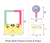 "What It Will Bee" Baby Shower Theme Party Selfie Photo Booth Frame & Props