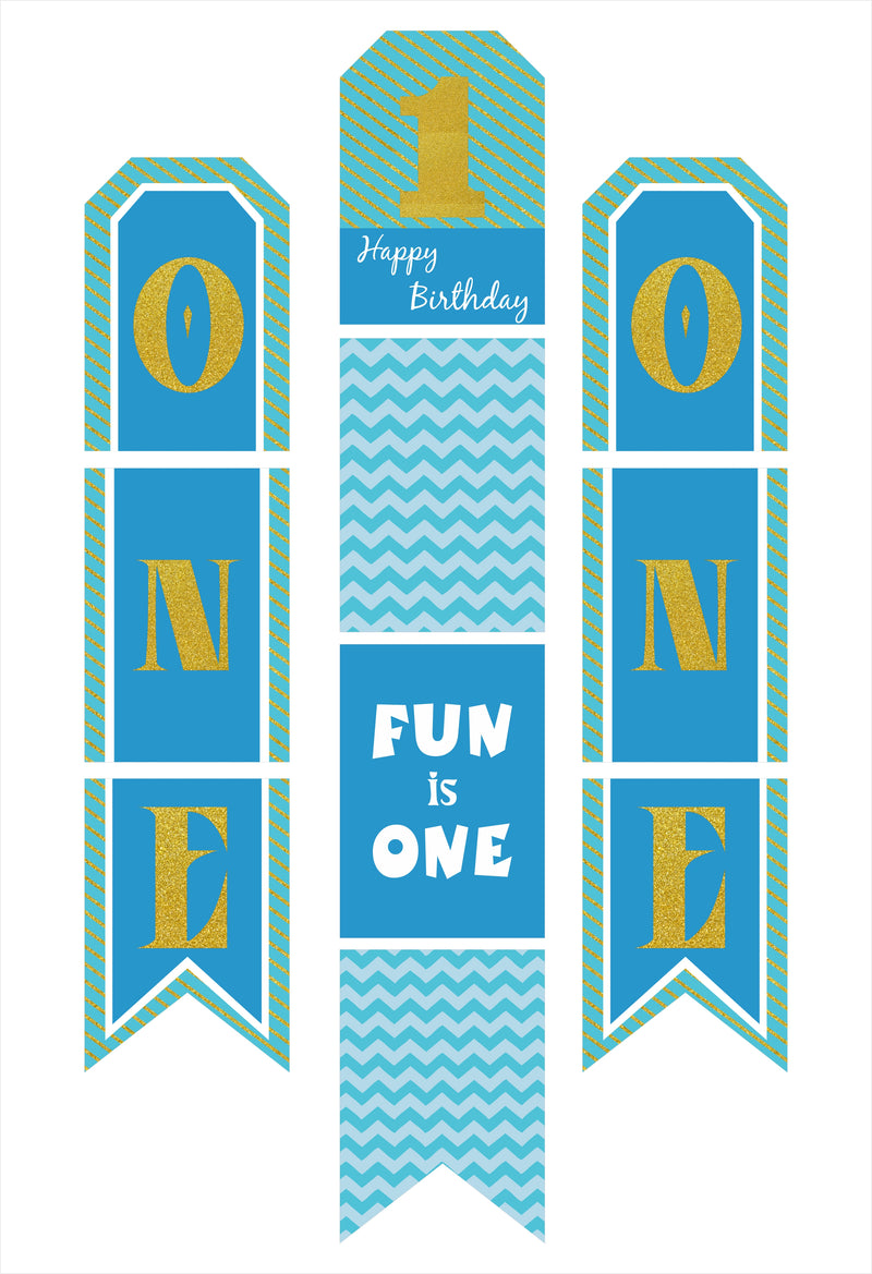 One Is Fun Theme Birthday Paper Door Banner/ Wall Decoration.