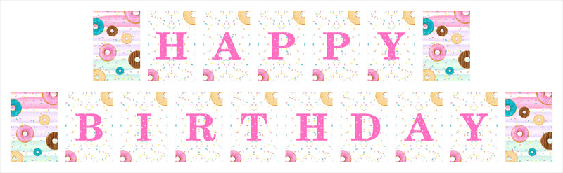 Two Sweet Theme Birthday Party Banner for Decoration