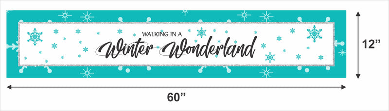 Winter Wonderland Birthday Party Long Banner for Decoration