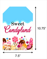 Candyland Theme Birthday Paper Door Banner/ Wall Decoration.