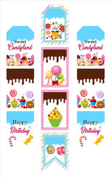 Candyland Theme Birthday Paper Door Banner/ Wall Decoration.