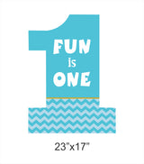 One Is Fun Theme Birthday Party Yard Sign/Welcome Board.