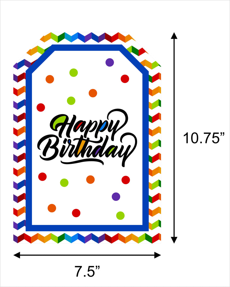 Joyful Party Theme Birthday Paper Door Banner or for Wall Decoration.