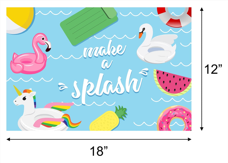 Pool Party Birthday Table Mats for Decoration