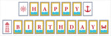 Nautical Ahoy Theme Birthday Party Banner for Decoration