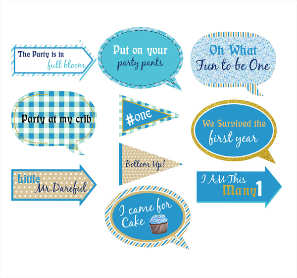 One Is Fun Birthday Party Photo Props Kit