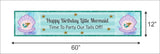 Mermaid Birthday Party Long Banner for Decoration