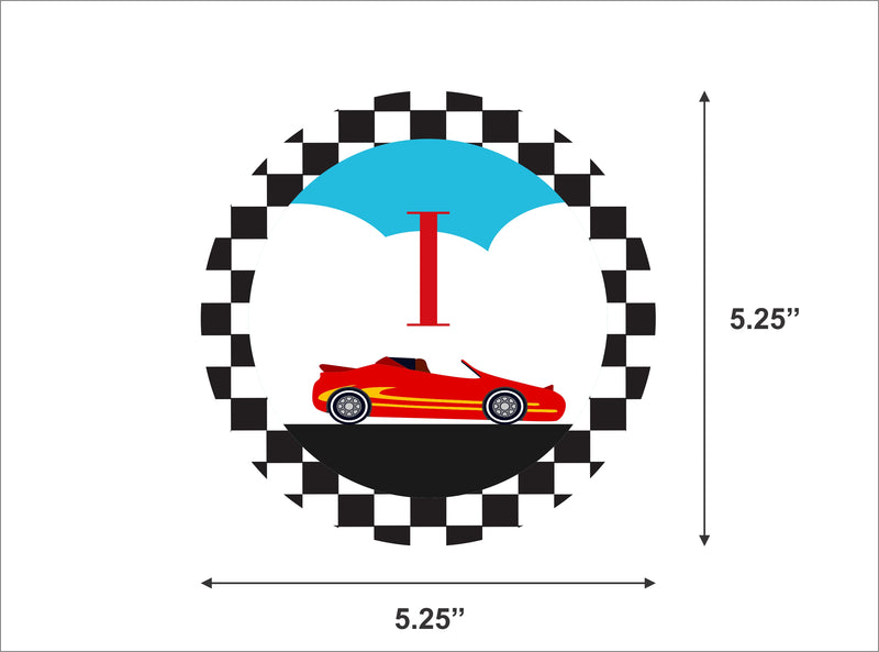 Racing Car "I Am One" Birthday Banner for Decoration