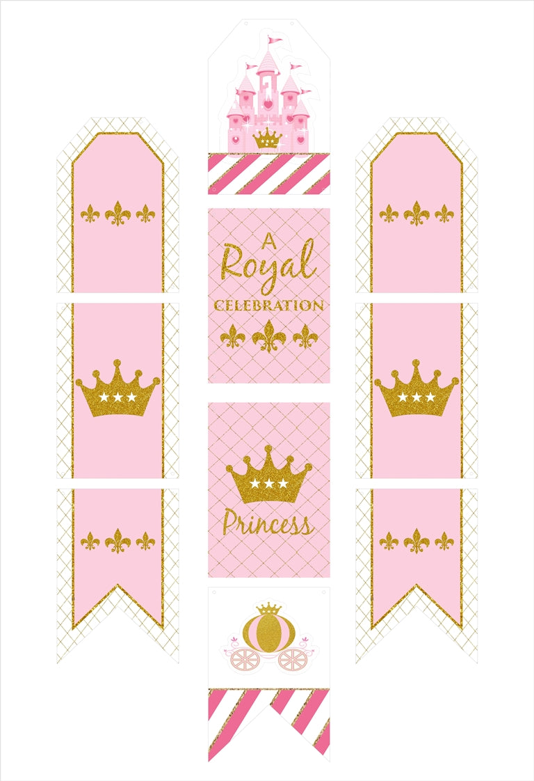 Princess Theme Birthday Paper Door Banner/ Wall Decoration.