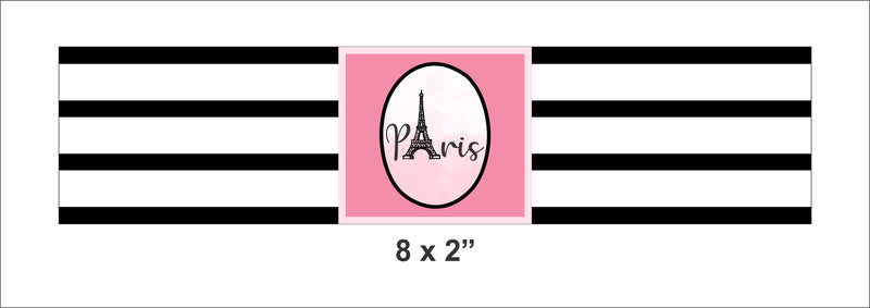 Paris Theme Water Bottle Labels