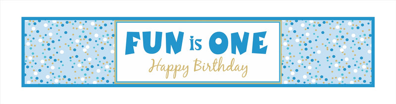 One Is Fun Birthday Party Long Banner for Decoration