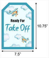 Air Plane Theme Birthday Paper Door Banner/ Wall Decoration.