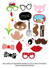 Farm Animal Birthday Party Photo Booth Props Kit