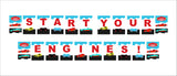 Racing Car Birthday Party Banner for Decoration