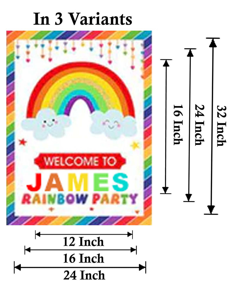 Rainbow Theme Birthday Party Yard Sign/Welcome Board