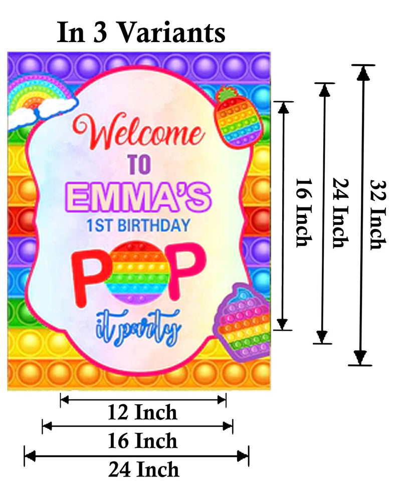 Pop It Theme Birthday Party Yard Sign/Welcome Board.