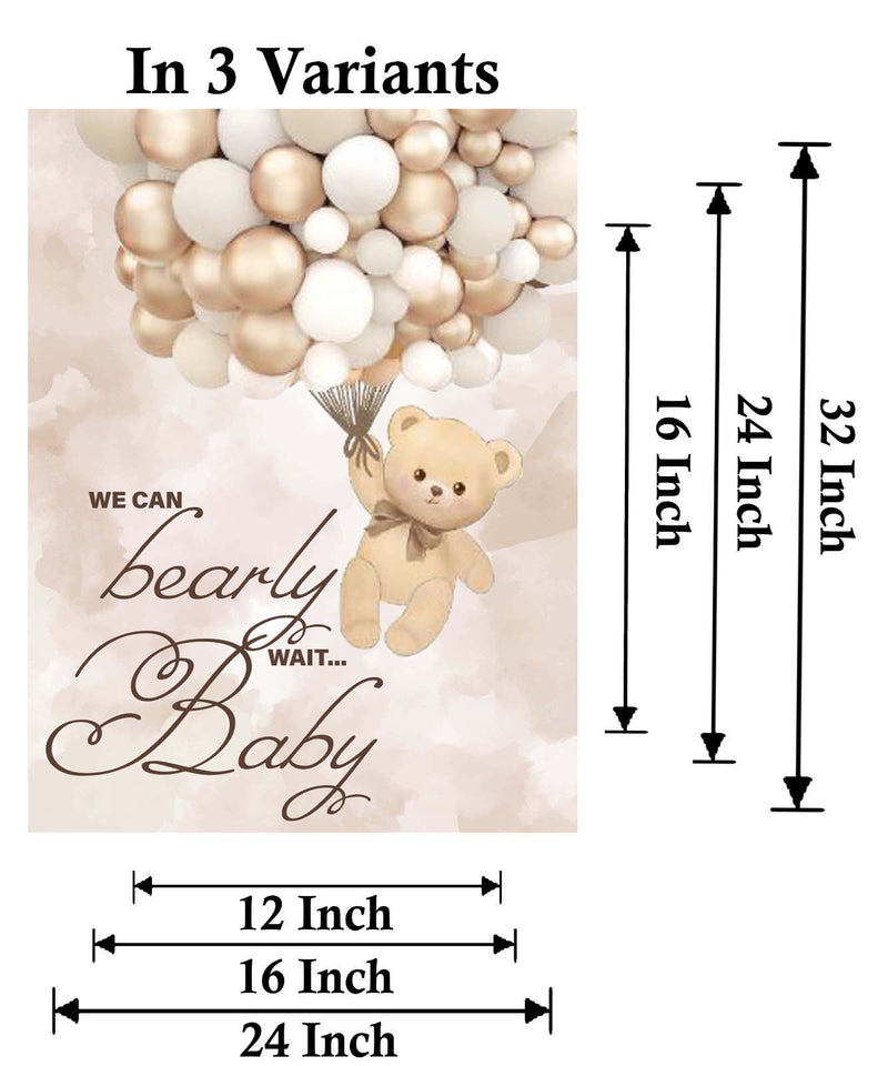 We Can Bearly Wait Theme Baby Shower Party Yard Sign/Welcome Board