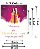 Haldi Ceremony Welcome Board for Decoration