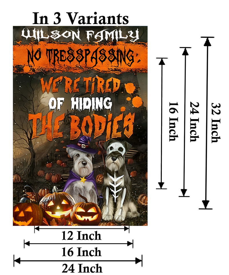 Personalize Halloween Party Family Name Yard Sign for Decoration