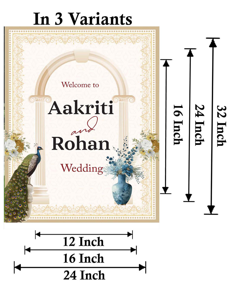 Indian Wedding Ceremony Welcome Board for Decoration