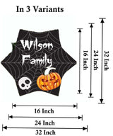 Personalize Halloween Party Family Name Yard Sign for Decoration