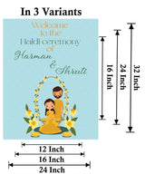 Haldi Ceremony Welcome Board for Decoration