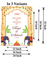 Indian Wedding Ceremony Welcome Board for Decoration