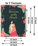 Indian Wedding Ceremony Welcome Board Sign  for Decoration